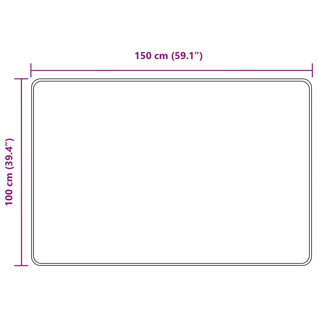 Runner Tappeto MARSA Nero 100 x 150 cm Poliestere e PVC