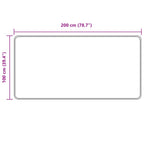 Runner Tappeto MARSA Nero 100 x 200 cm Poliestere e PVC