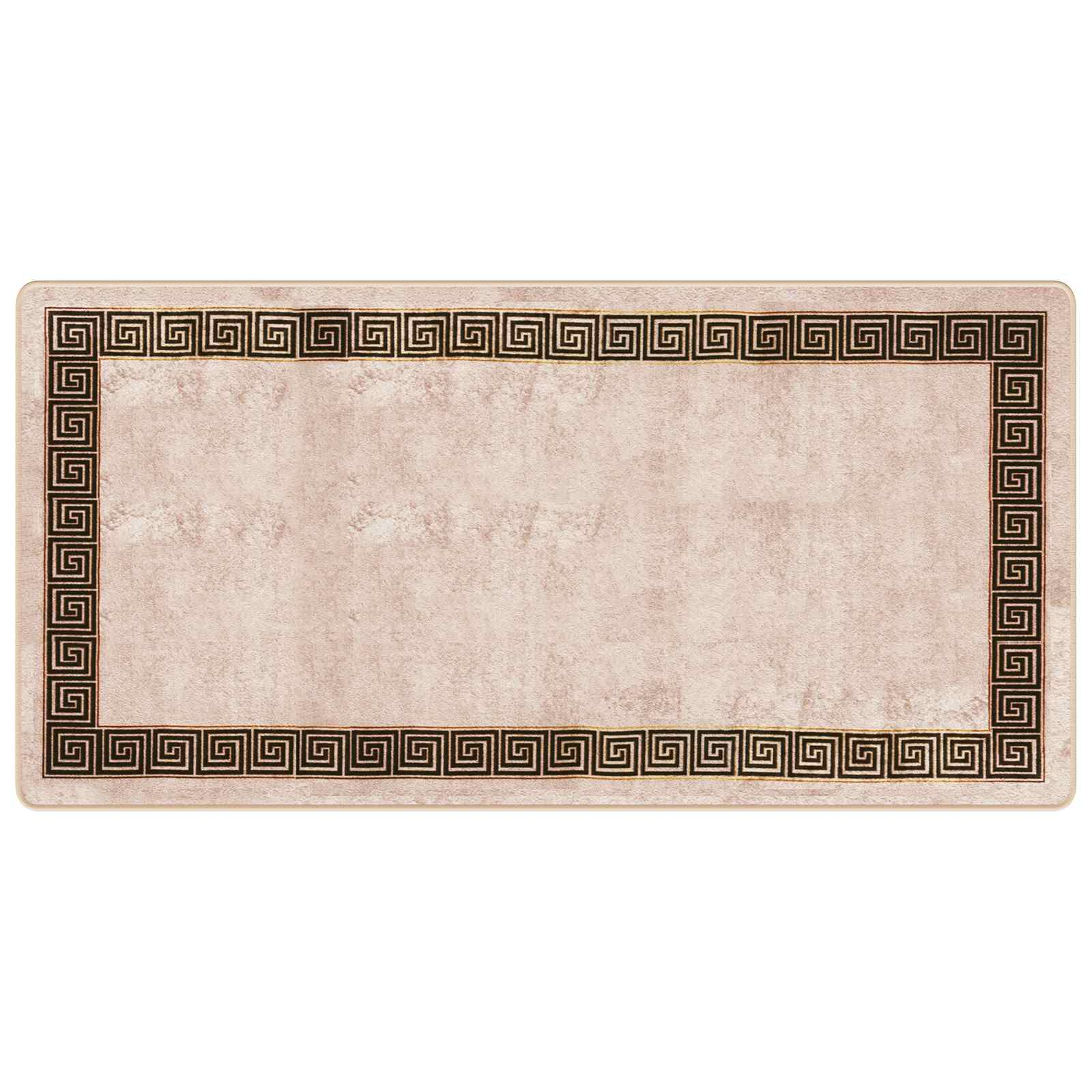 Runner Tappeto MARSA Nero 100 x 200 cm Poliestere e PVC