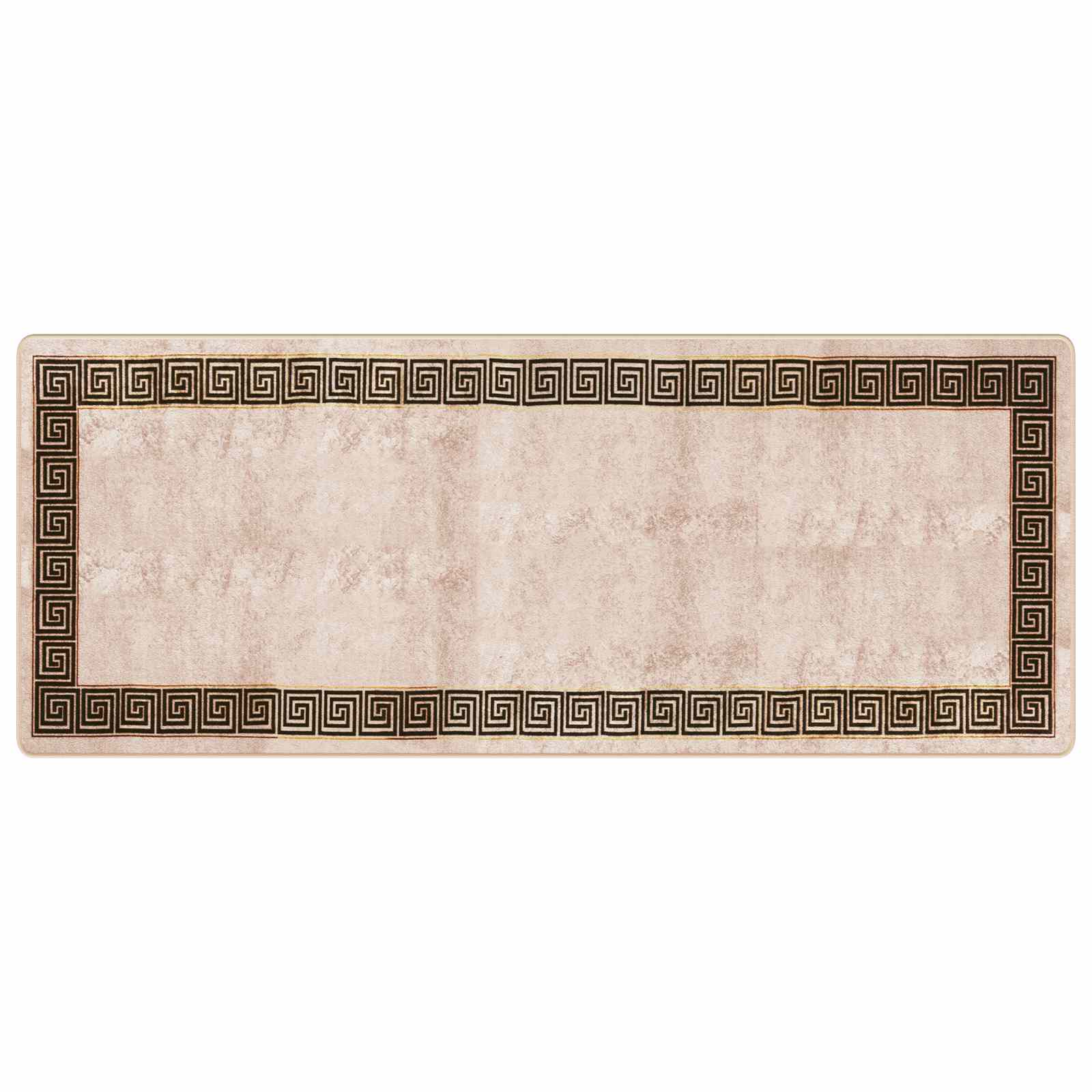 Runner Tappeto MARSA Nero 100 x 250 cm Poliestere e PVC