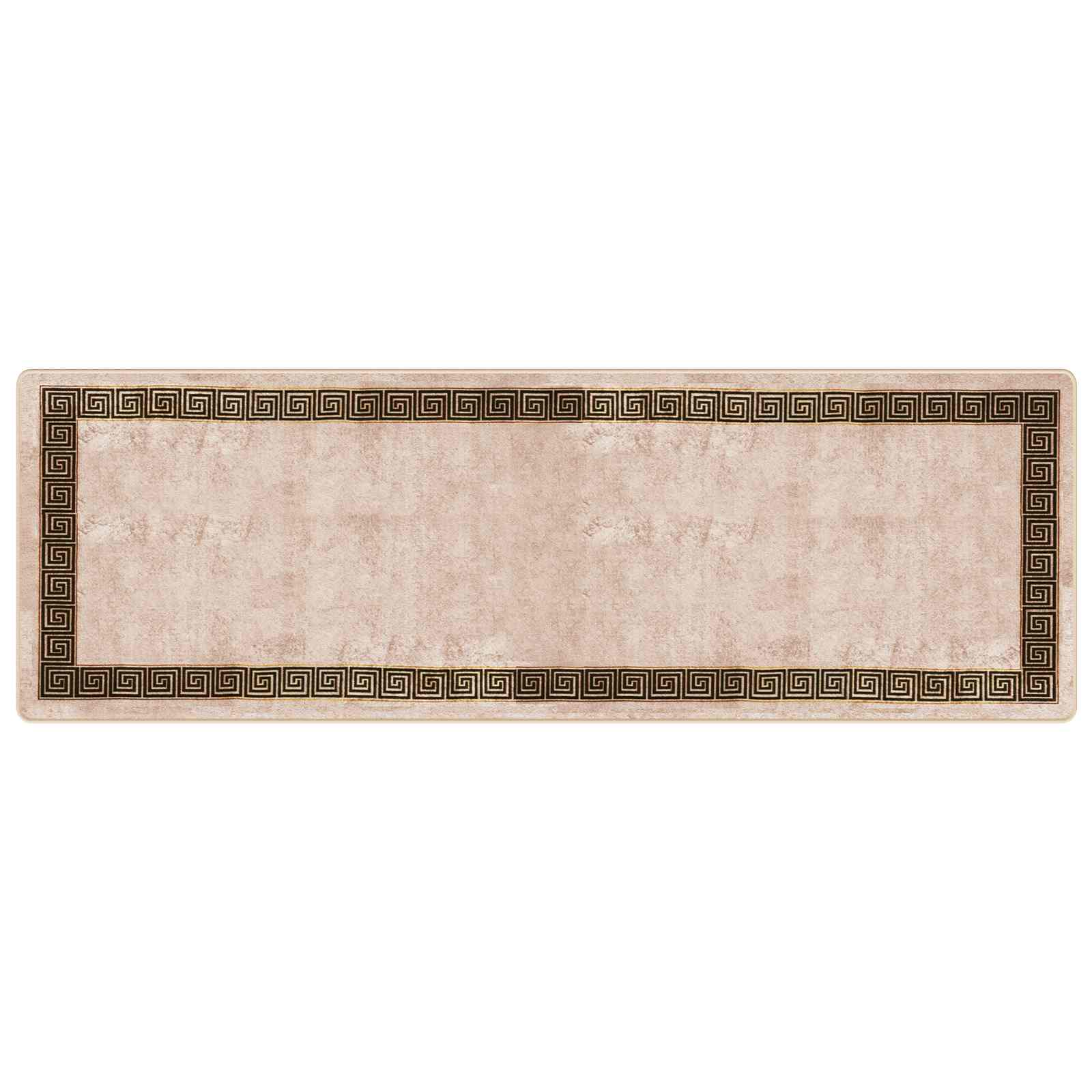 Runner Tappeto MARSA Nero 100 x 300 cm Poliestere e PVC