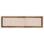 Runner Tappeto MARSA Nero 100 x 350 cm Poliestere e PVC
