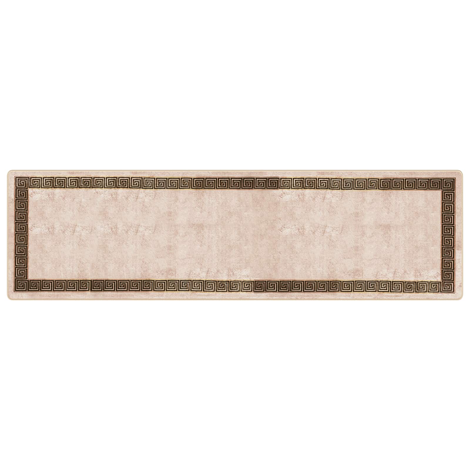 Runner Tappeto MARSA Nero 100 x 350 cm Poliestere e PVC