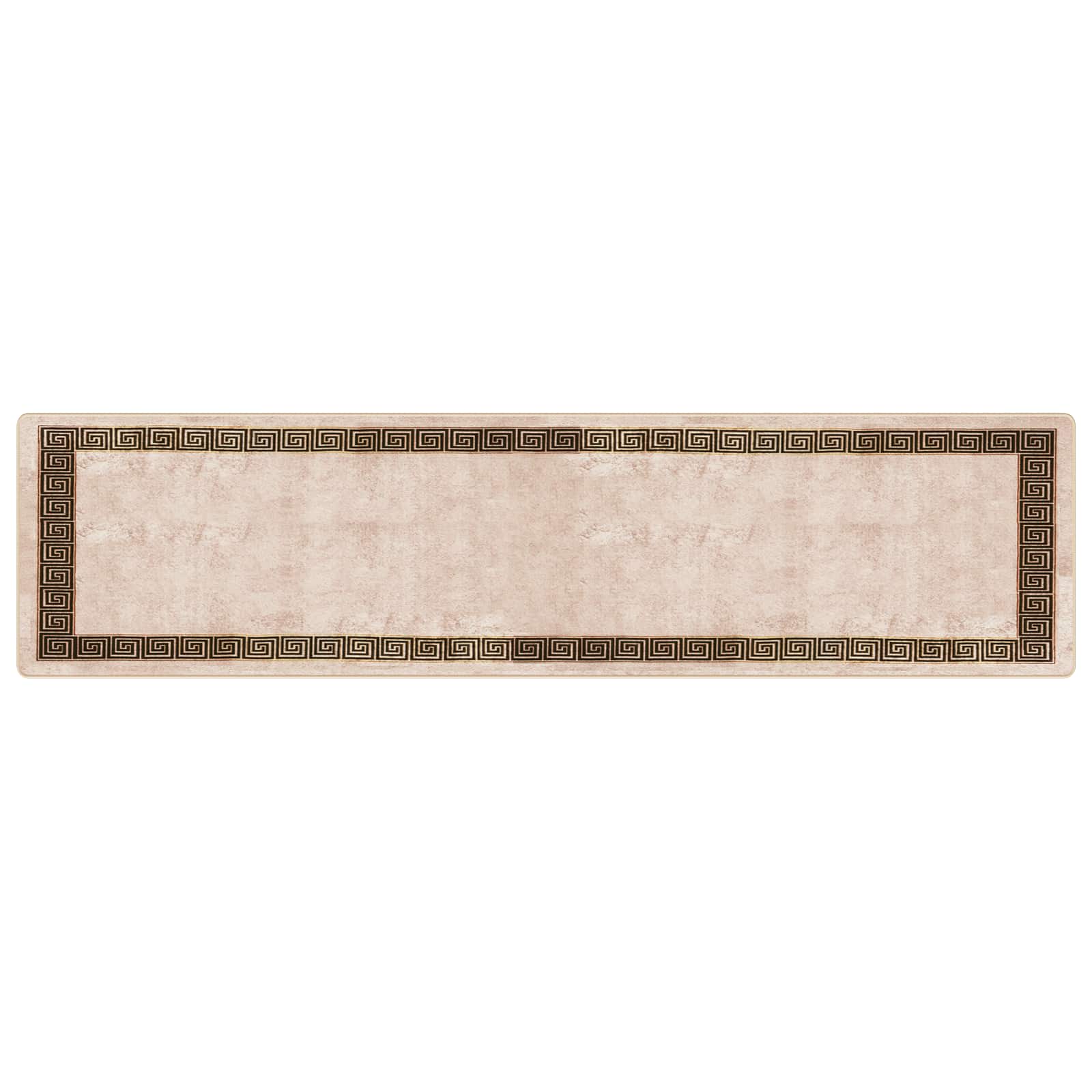 Runner Tappeto MARSA Nero 100 x 400 cm Poliestere e PVC