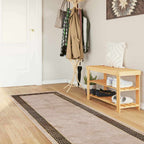 Runner Tappeto MARSA Nero 100 x 450 cm Poliestere e PVC