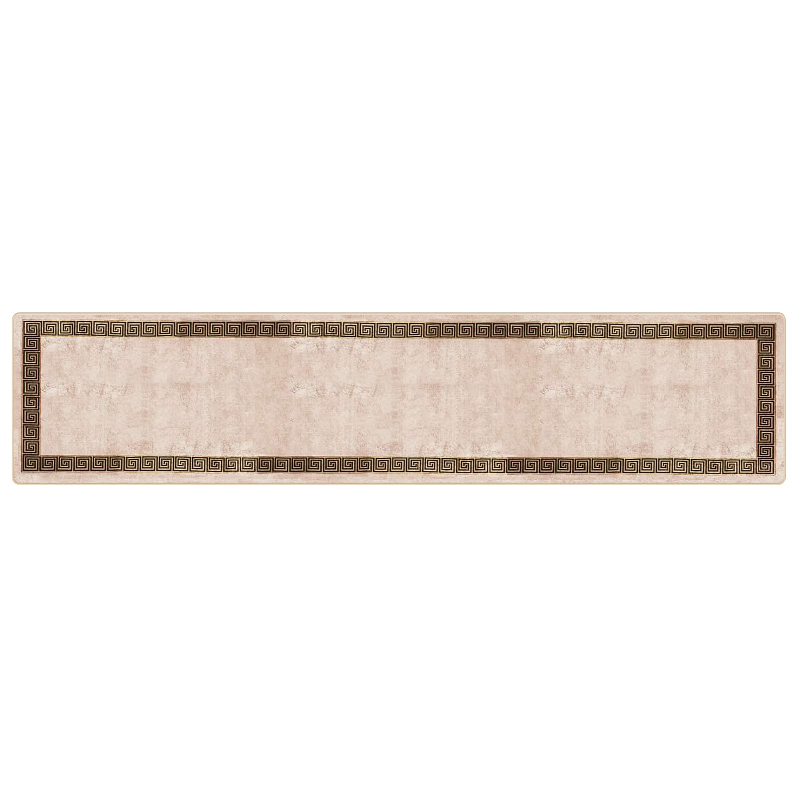 Runner Tappeto MARSA Nero 100 x 450 cm Poliestere e PVC