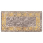 Runner Tappeto MARSA Grigio 50 x 100 cm Poliestere e PVC