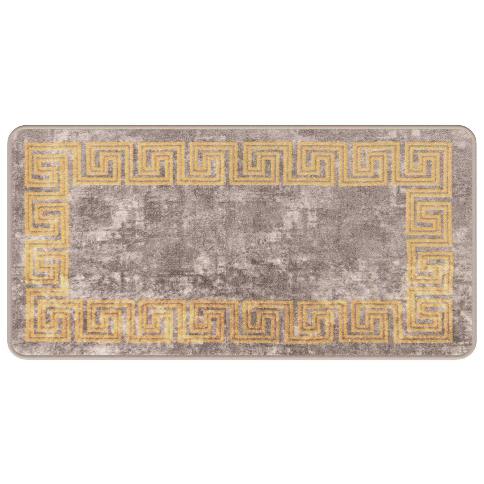 Runner Tappeto MARSA Grigio 50 x 100 cm Poliestere e PVC