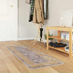 Runner Tappeto MARSA Grigio 50 x 200 cm Poliestere e PVC