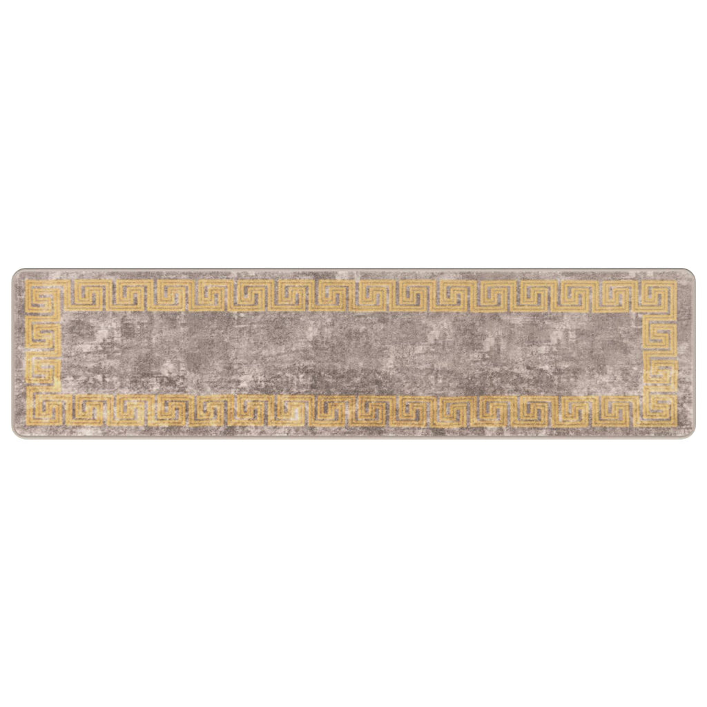 Runner Tappeto MARSA Grigio 50 x 200 cm Poliestere e PVC