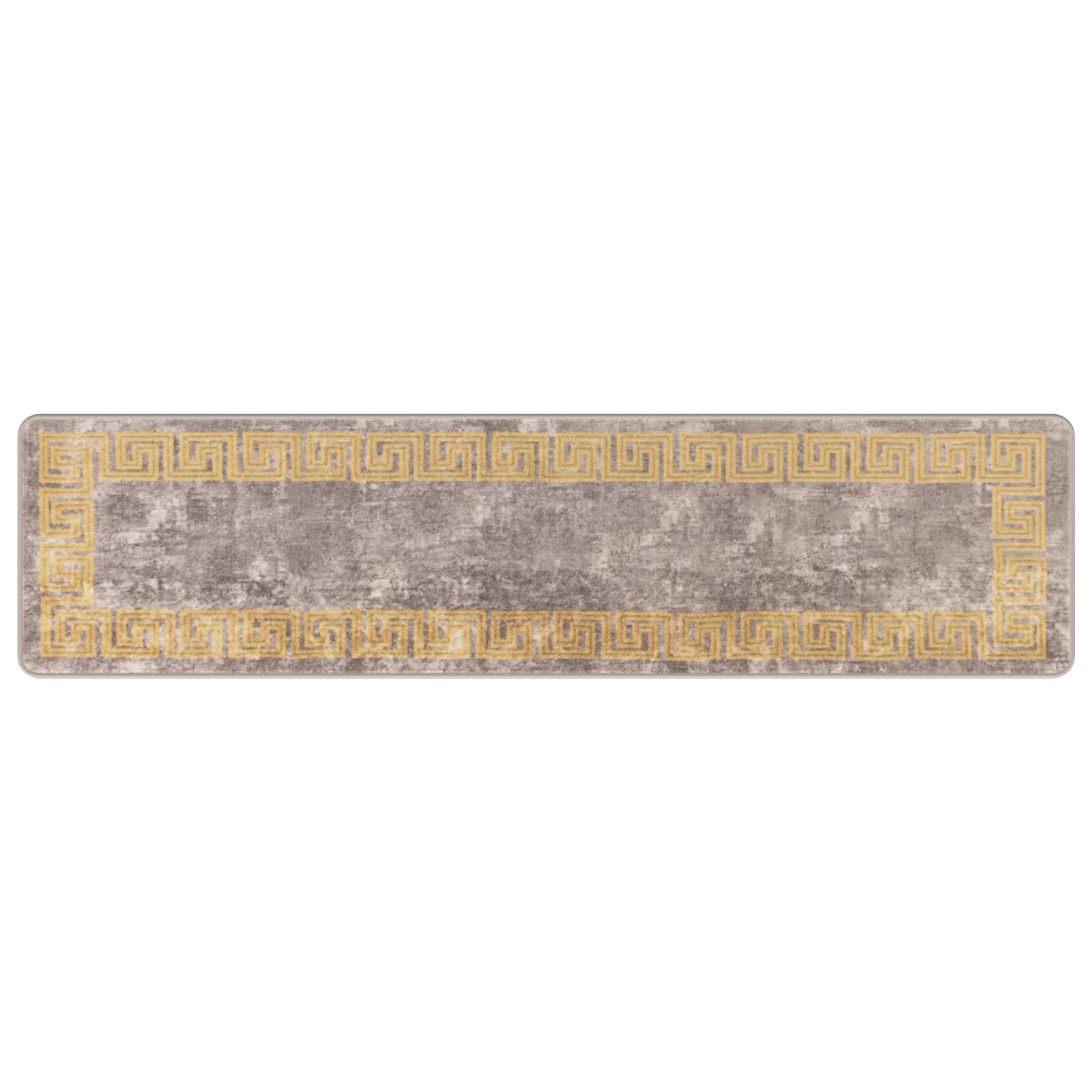 Runner Tappeto MARSA Grigio 50 x 200 cm Poliestere e PVC