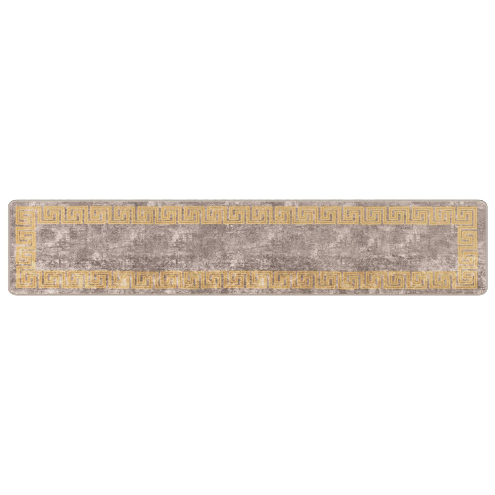 Runner Tappeto MARSA Grigio 50 x 250 cm Poliestere e PVC