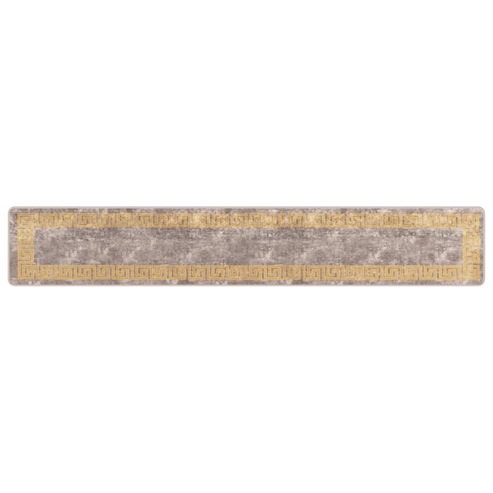 Runner Tappeto MARSA Grigio 50 x 300 cm Poliestere e PVC
