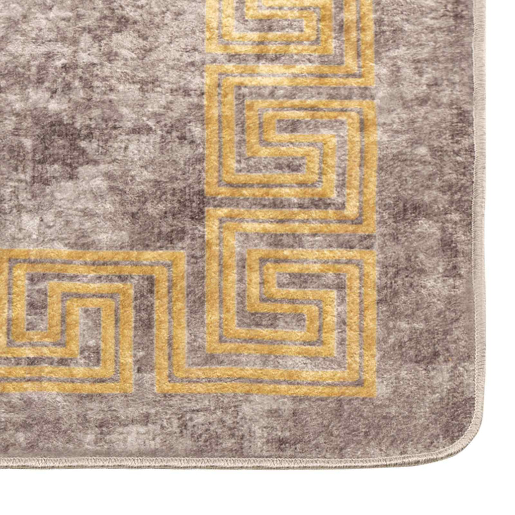 Runner Tappeto MARSA Grigio 50 x 350 cm Poliestere e PVC