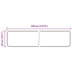 Runner Tappeto MARSA Grigio 50 x 350 cm Poliestere e PVC