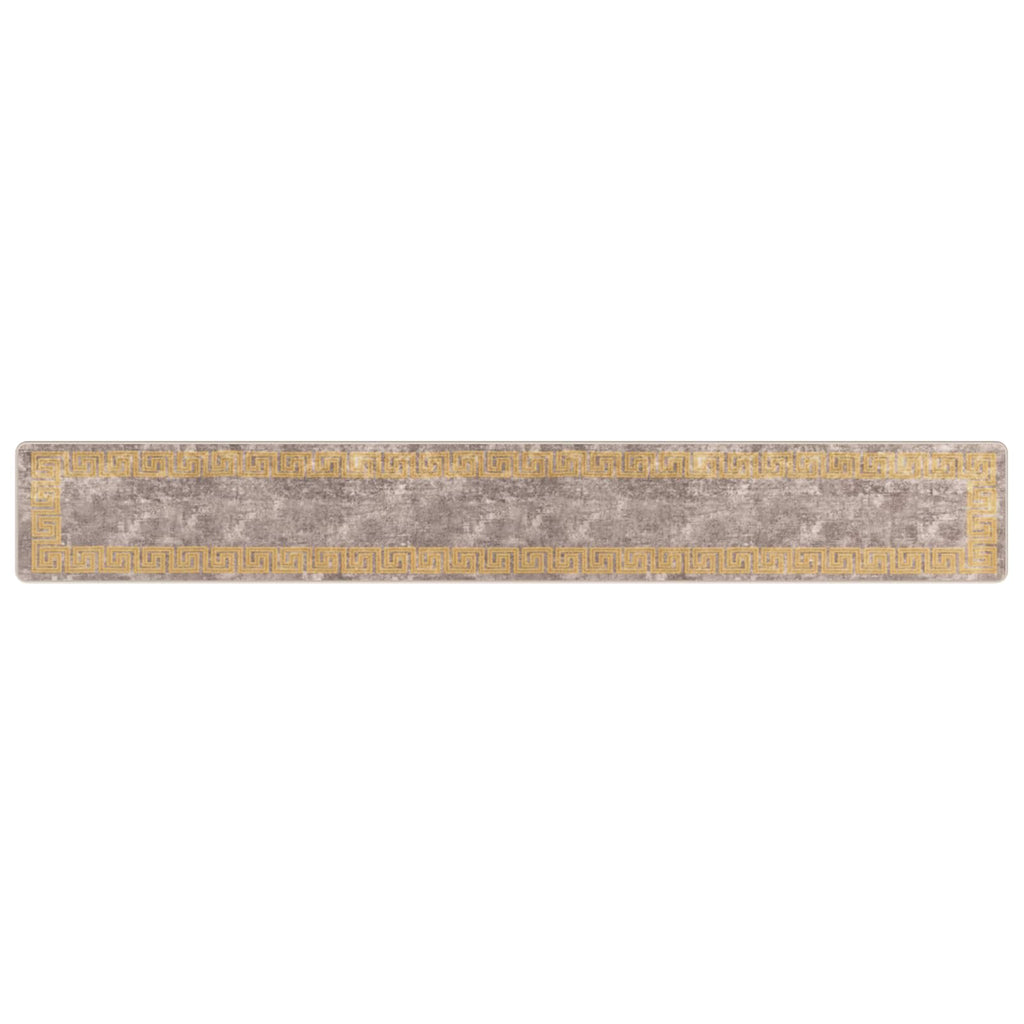 Runner Tappeto MARSA Grigio 50 x 350 cm Poliestere e PVC