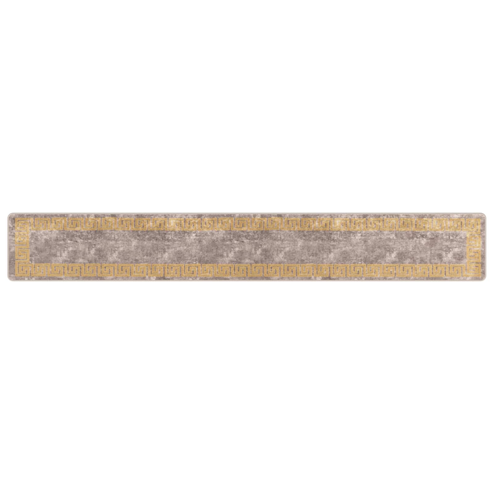 Runner Tappeto MARSA Grigio 50 x 350 cm Poliestere e PVC