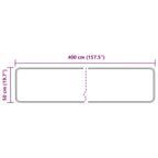 Runner Tappeto MARSA Grigio 50 x 400 cm Poliestere e PVC