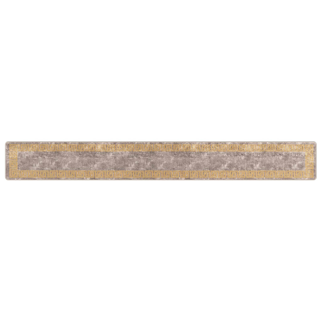 Runner Tappeto MARSA Grigio 50 x 400 cm Poliestere e PVC