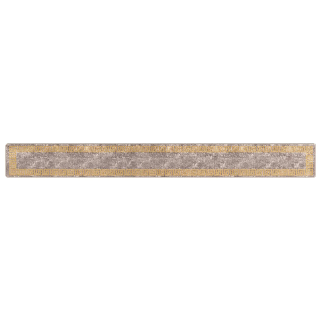 Runner Tappeto MARSA Grigio 50 x 450 cm Poliestere e PVC