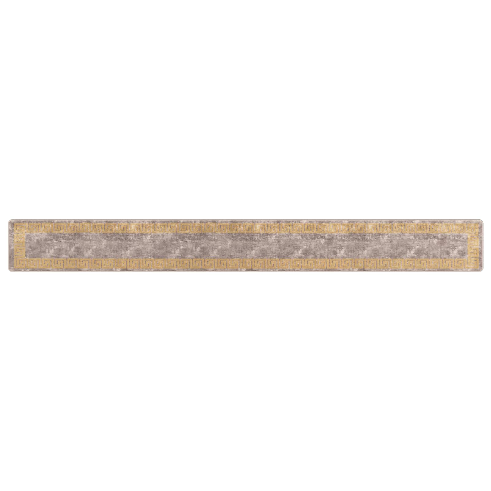 Runner Tappeto MARSA Grigio 50 x 450 cm Poliestere e PVC
