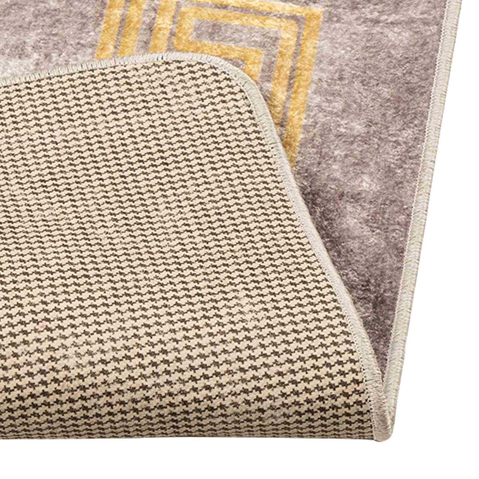 Runner Tappeto MARSA Grigio 80 x 100 cm Poliestere e PVC