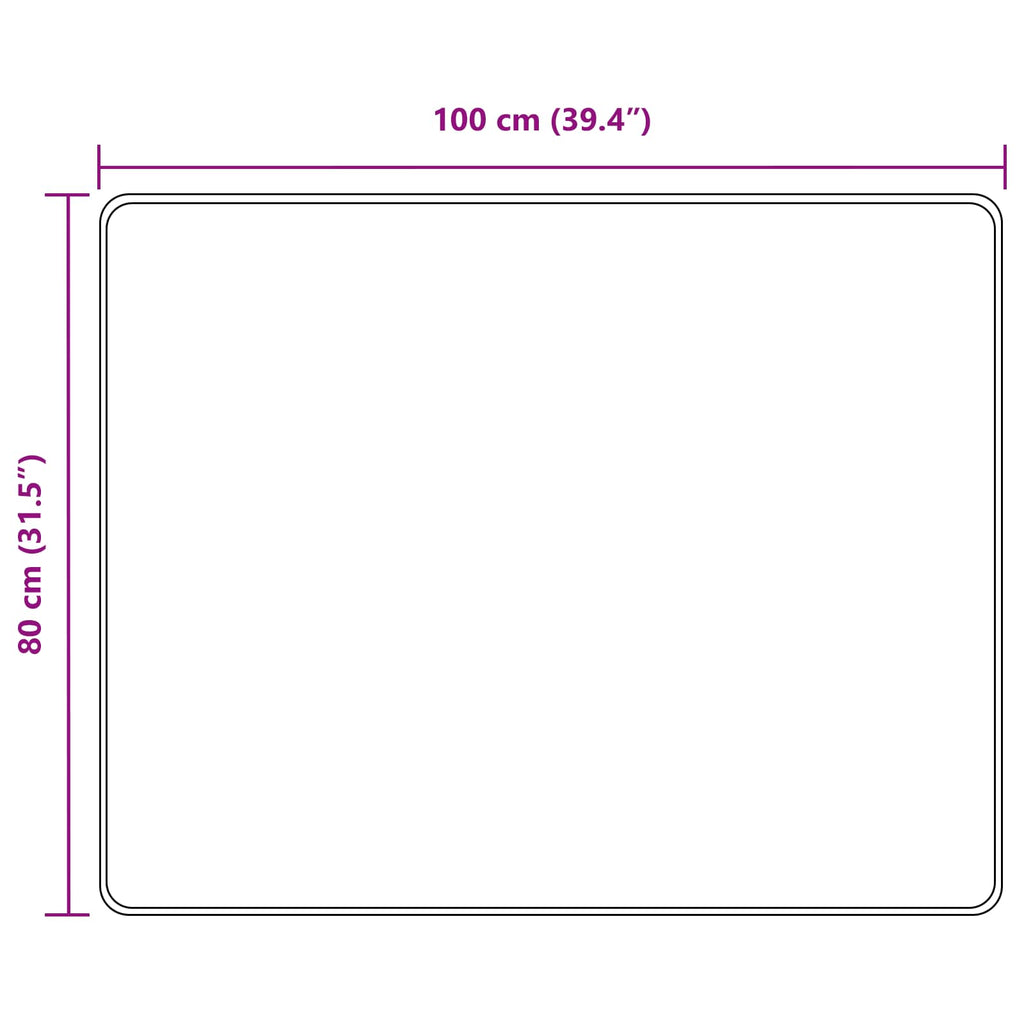 Runner Tappeto MARSA Grigio 80 x 100 cm Poliestere e PVC