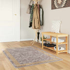 Runner Tappeto MARSA Grigio 80 x 200 cm Poliestere e PVC