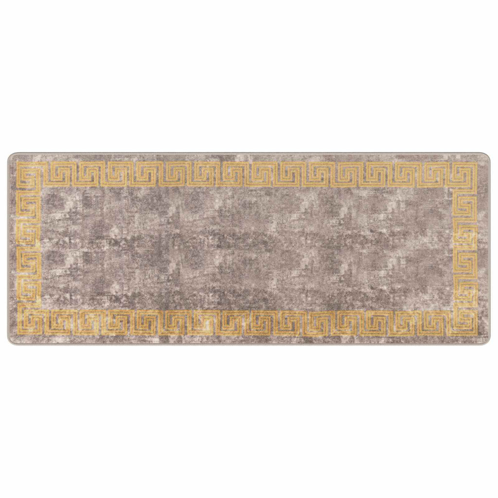 Runner Tappeto MARSA Grigio 80 x 200 cm Poliestere e PVC