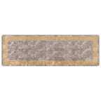 Runner Tappeto MARSA Grigio 80 x 250 cm Poliestere e PVC