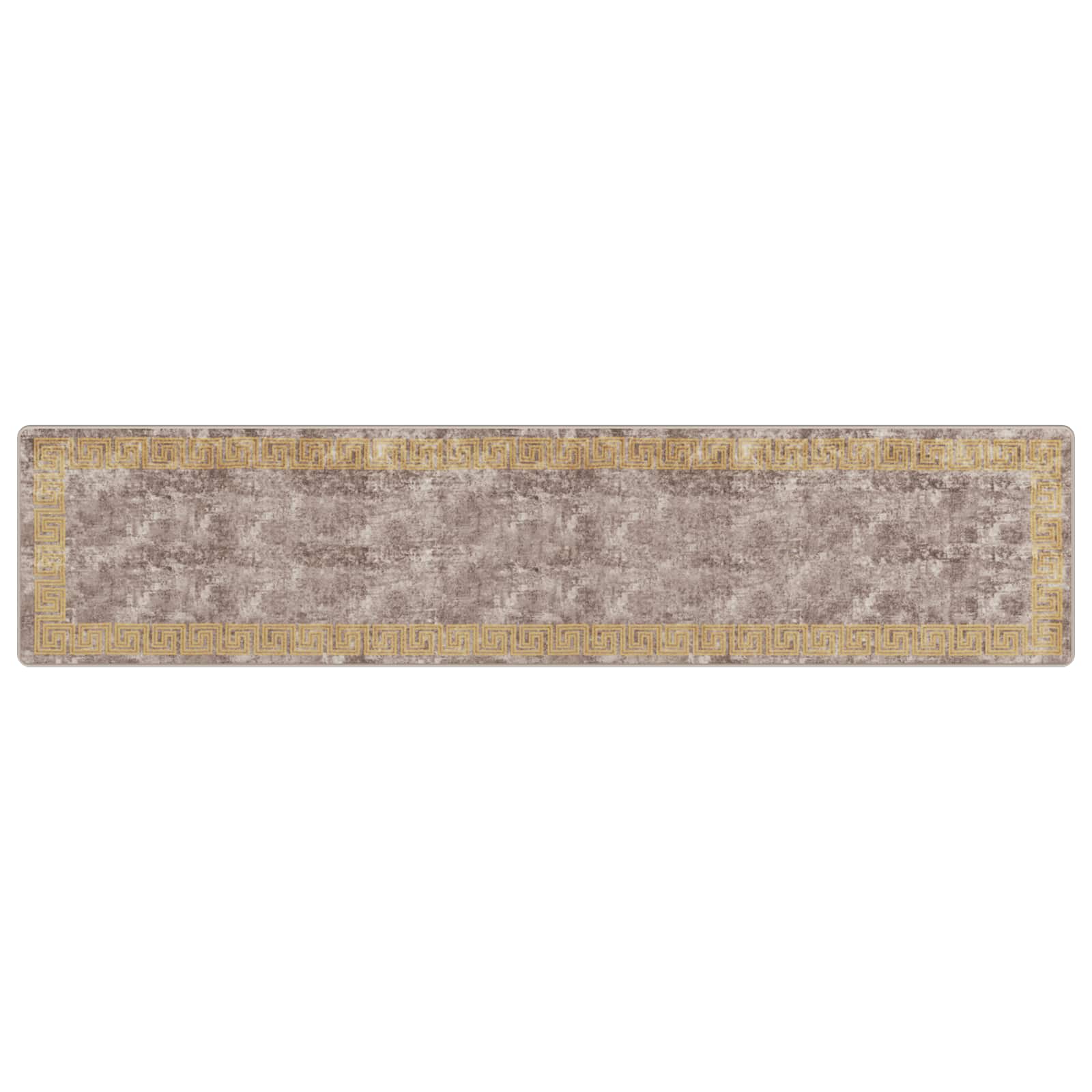 Runner Tappeto MARSA Grigio 80 x 350 cm Poliestere e PVC