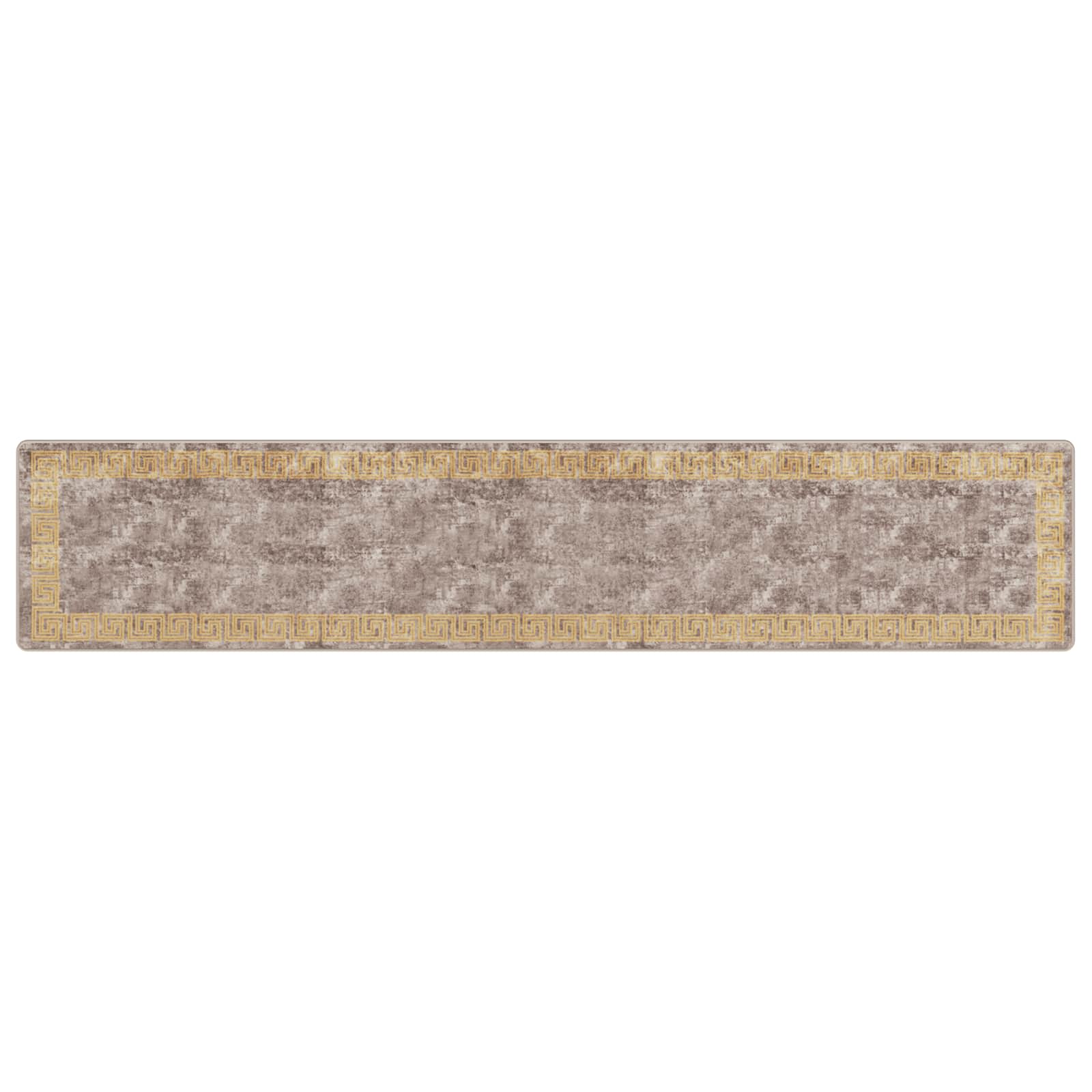 Runner Tappeto MARSA Grigio 80 x 400 cm Poliestere e PVC