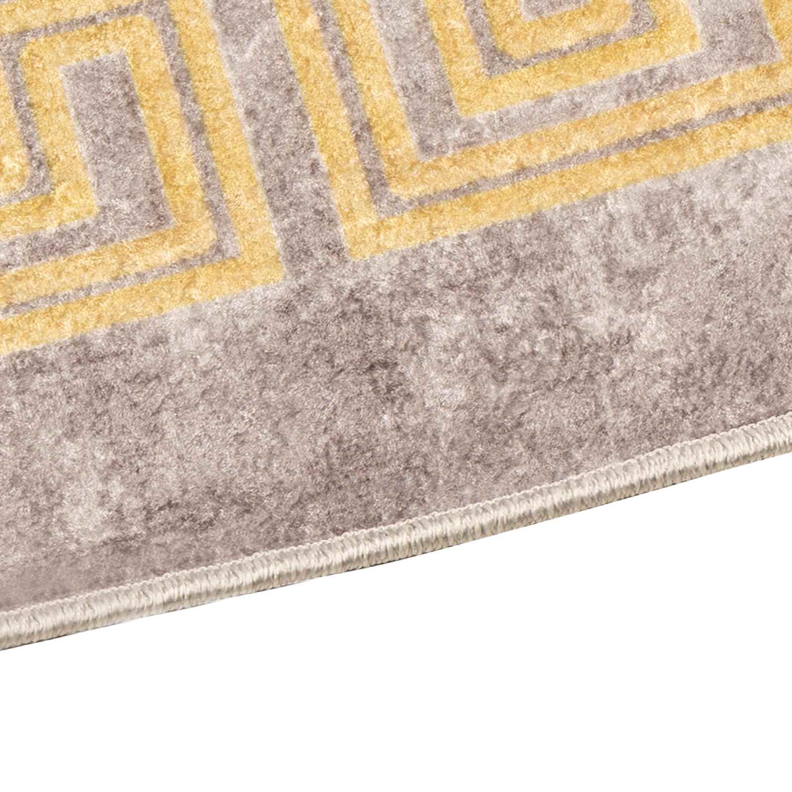 Runner Tappeto MARSA Grigio 80 x 450 cm Poliestere e PVC