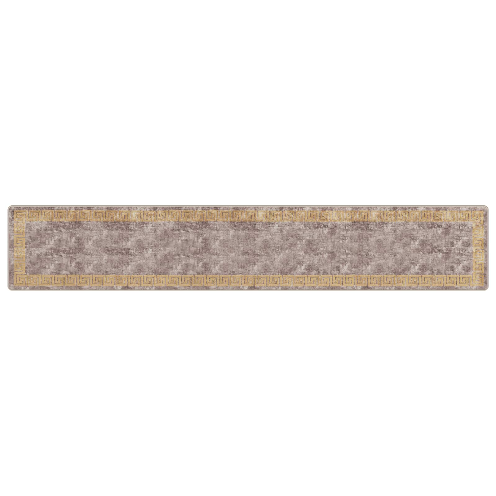 Runner Tappeto MARSA Grigio 80 x 450 cm Poliestere e PVC