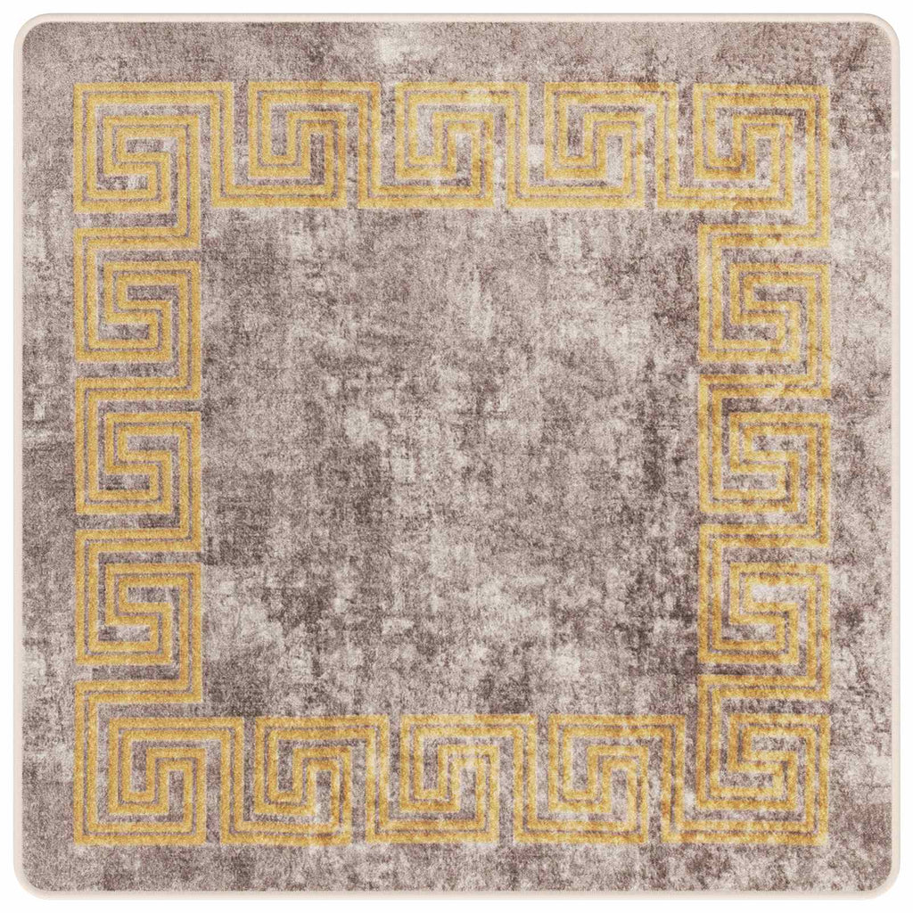 Runner Tappeto MARSA Grigio 100 x 100 cm Poliestere e PVC