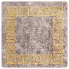 Runner Tappeto MARSA Grigio 100 x 100 cm Poliestere e PVC