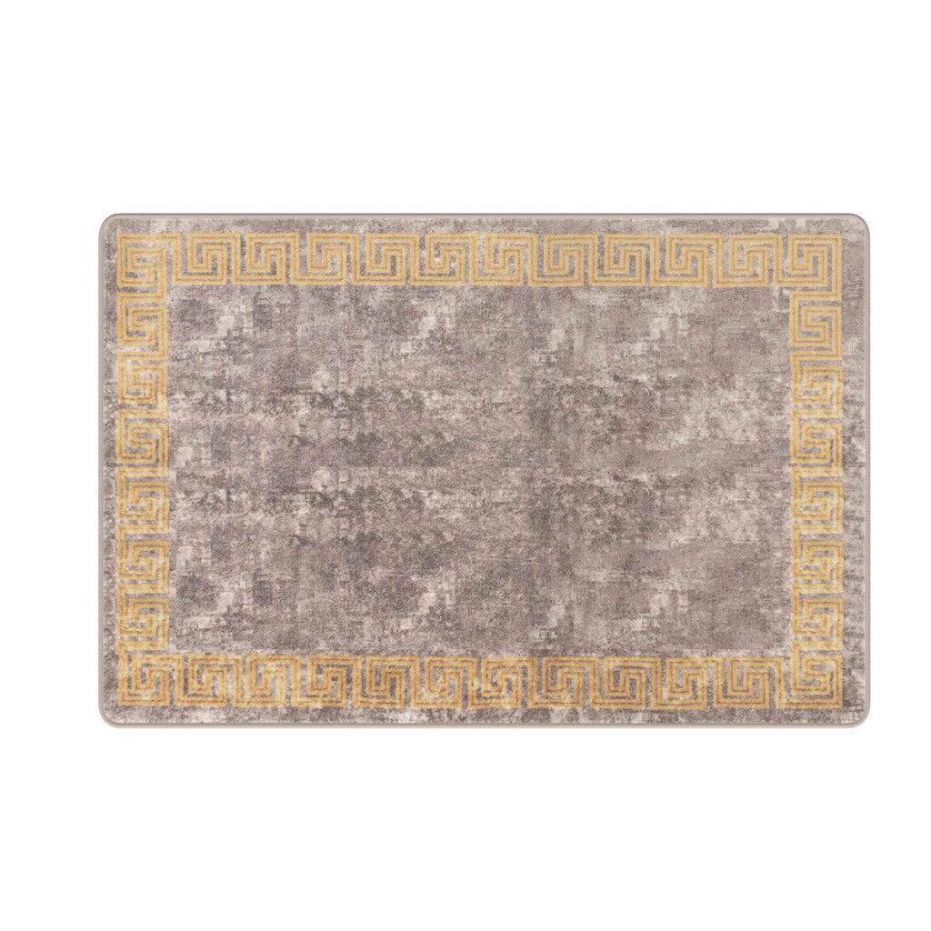 Runner Tappeto MARSA Grigio 100 x 150 cm Poliestere e PVC