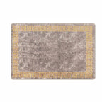 Runner Tappeto MARSA Grigio 100 x 150 cm Poliestere e PVC