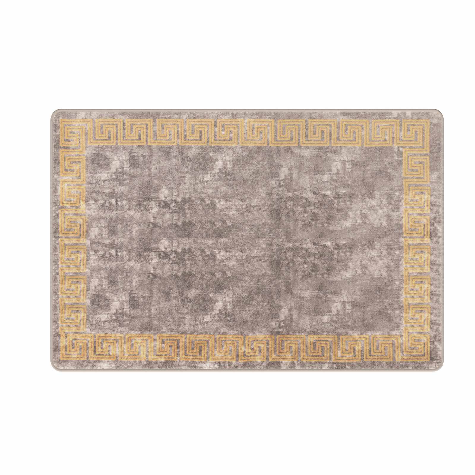 Runner Tappeto MARSA Grigio 100 x 150 cm Poliestere e PVC