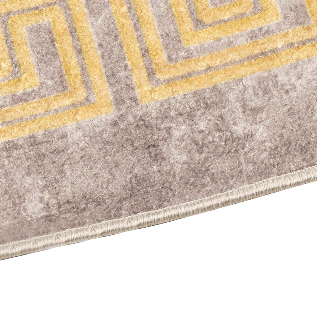 Runner Tappeto MARSA Grigio 100 x 200 cm Poliestere e PVC