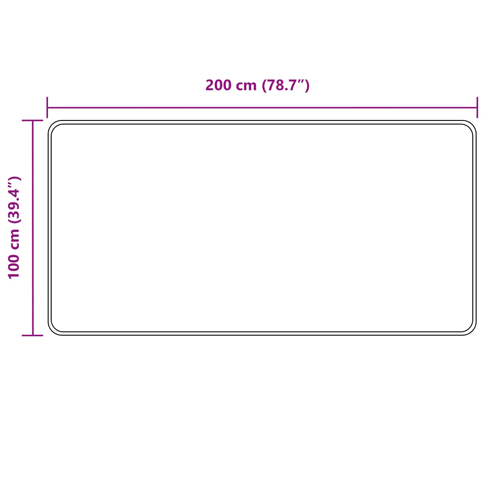 Runner Tappeto MARSA Grigio 100 x 200 cm Poliestere e PVC