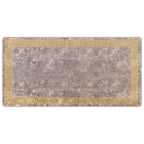 Runner Tappeto MARSA Grigio 100 x 200 cm Poliestere e PVC