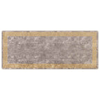 Runner Tappeto MARSA Grigio 100 x 250 cm Poliestere e PVC