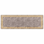 Runner Tappeto MARSA Grigio 100 x 300 cm Poliestere e PVC