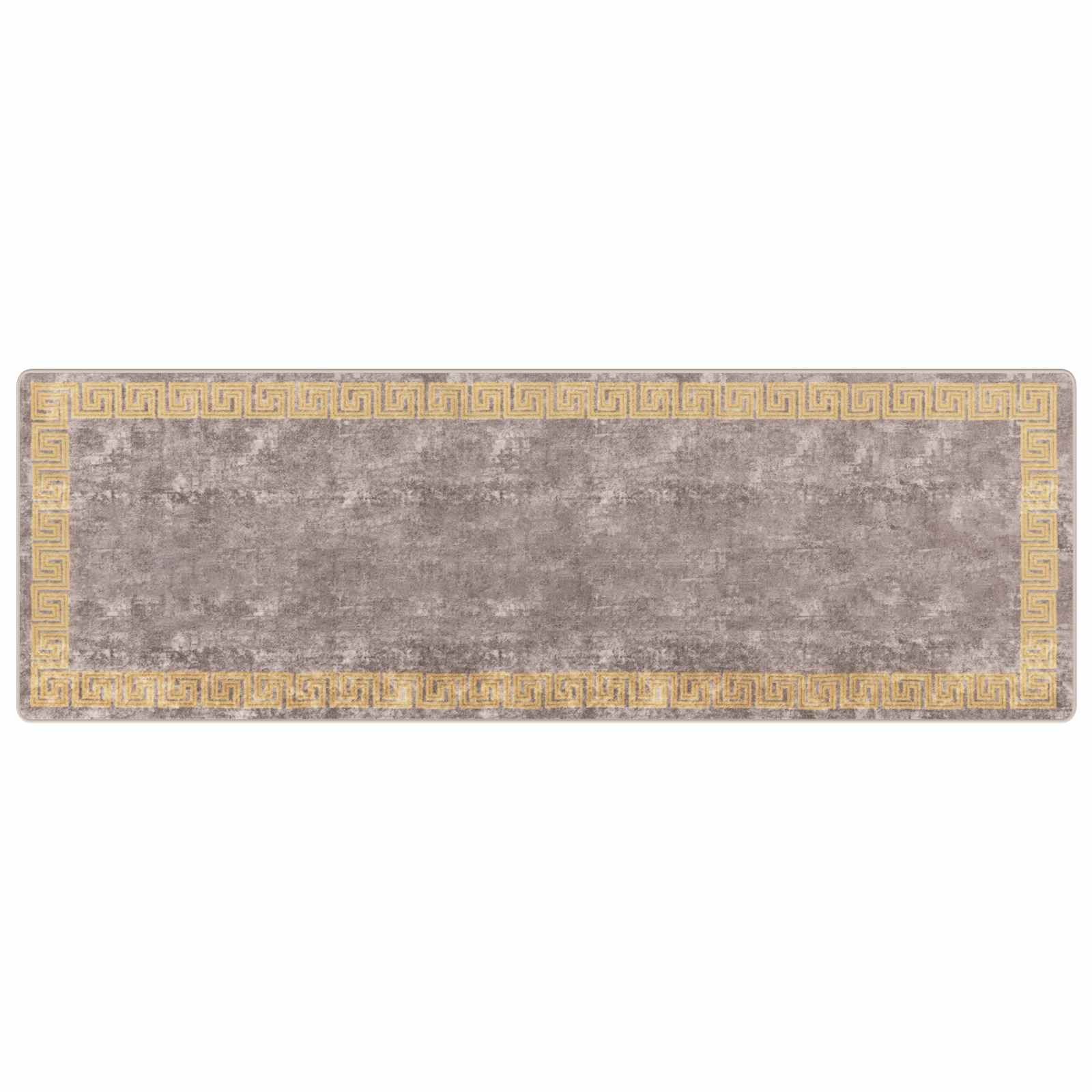 Runner Tappeto MARSA Grigio 100 x 300 cm Poliestere e PVC