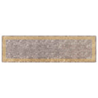 Runner Tappeto MARSA Grigio 100 x 350 cm Poliestere e PVC