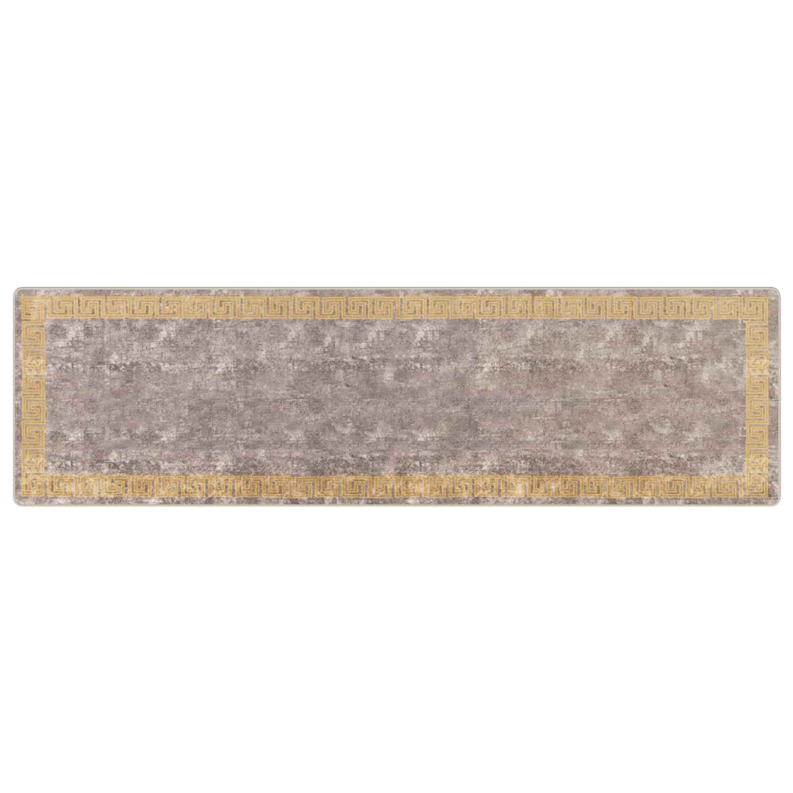 Runner Tappeto MARSA Grigio 100 x 350 cm Poliestere e PVC