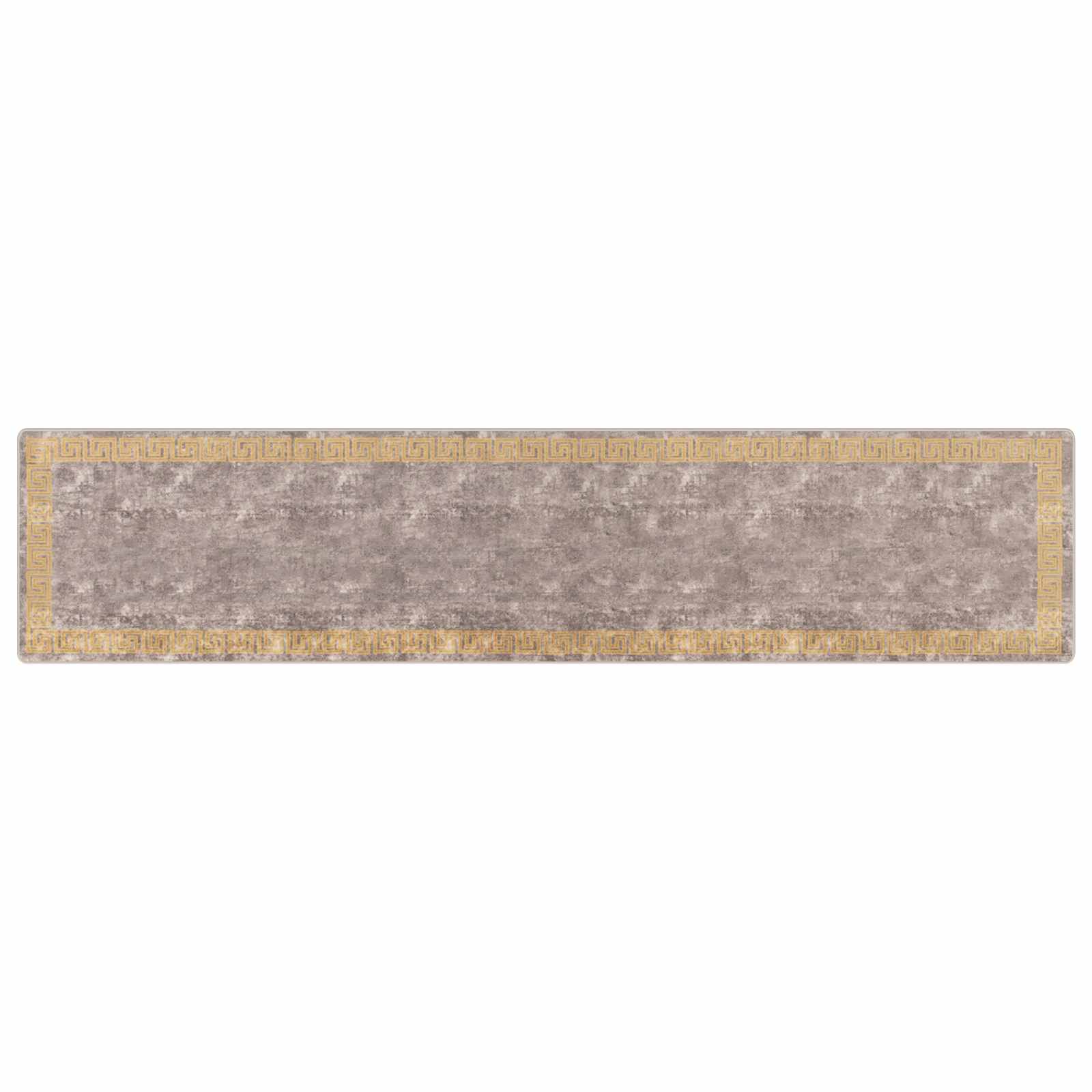 Runner Tappeto MARSA Grigio 100 x 450 cm Poliestere e PVC