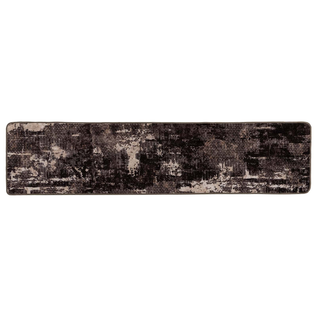 Runner Tappeto MARSA Nero 50 x 100 cm Poliestere e PVC