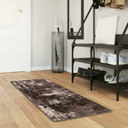 Runner Tappeto MARSA Nero 50 x 150 cm Poliestere e PVC